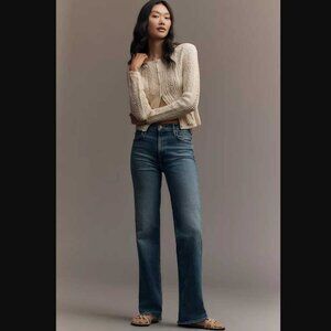 MOTHER Blue Straight Leg Jeans